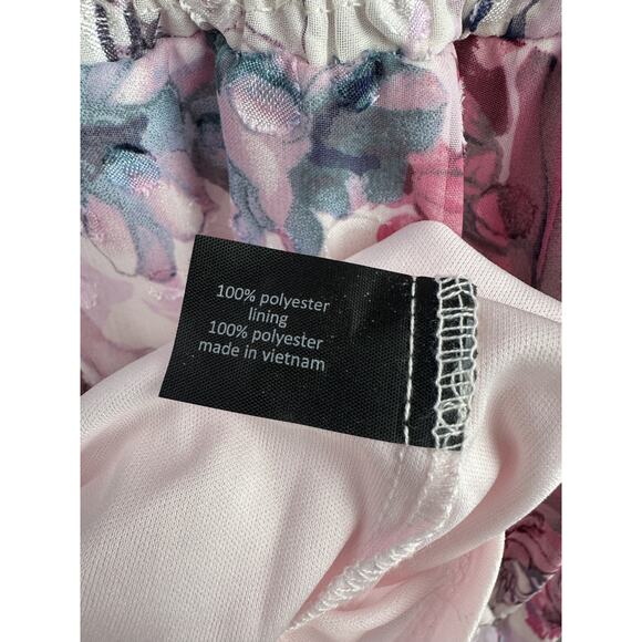 Lane Bryant Floral Ruffle Smocked Dress Plus Size 26/28 Wedding Bridal Shower - Picture 11 of 16